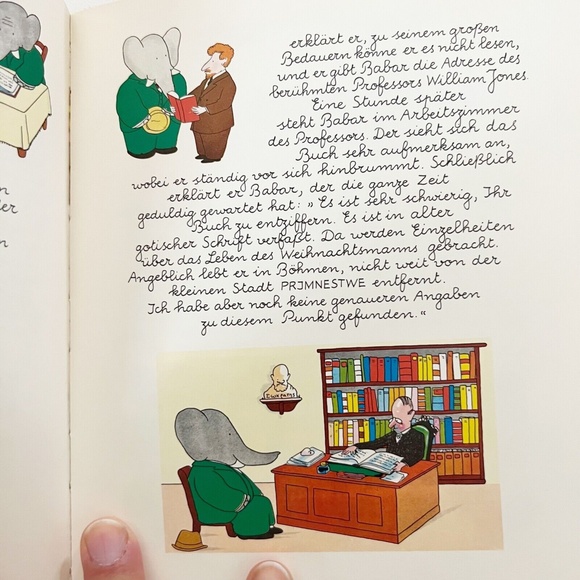 Jean de Brunhoff Babar and Santa Claus,  German Language EX Copy - Picture 4 of 5